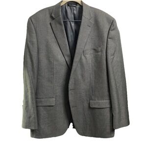 Lauren Ralph Lauren Sport Jacket Mens Gray Checked Woven Blazer Modern‎ Sz.44 L